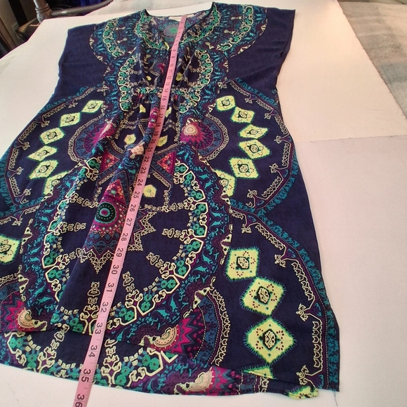 Maeve Anthropologie 100% Silk Medallion Print Mini Dress Women's Sz Med - Picture 5 of 7